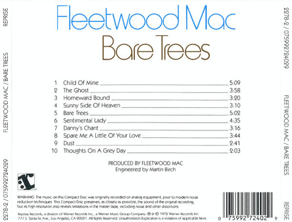 Fleetwood Mac : Bare Trees (CD, Album, RE)
