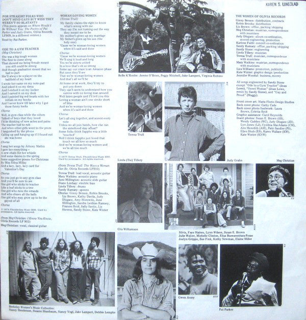Various : Lesbian Concentrate (A Lesbianthology Of Songs And Poems) (LP, Comp)