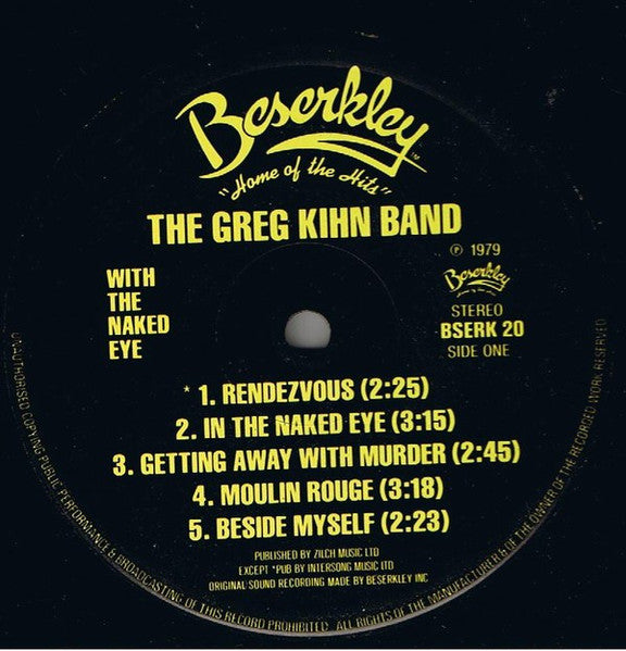 Greg Kihn Band : With The Naked Eye (LP, Album)