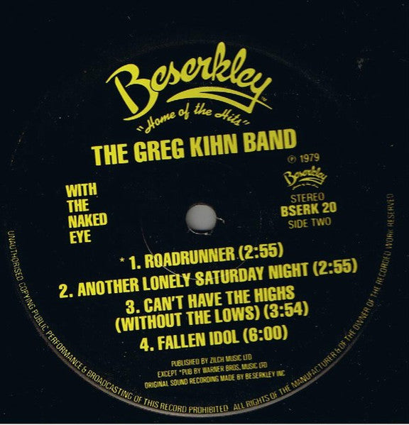 Greg Kihn Band : With The Naked Eye (LP, Album)