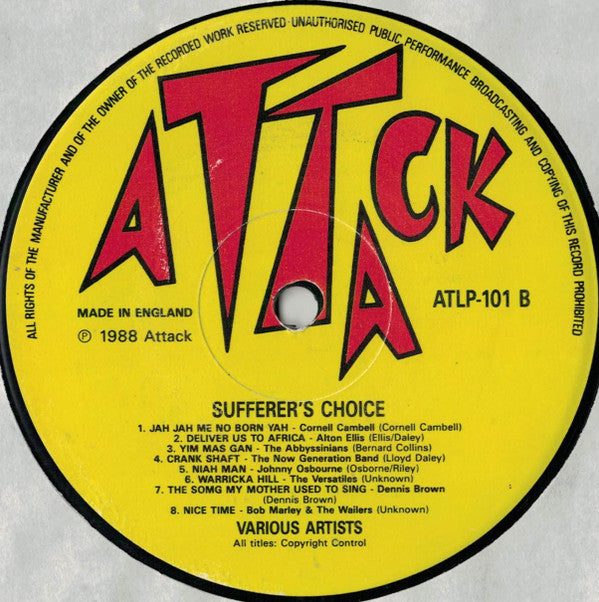 Various : Sufferer's Choice - Roots Reggae 1968-1973 (LP, Comp)