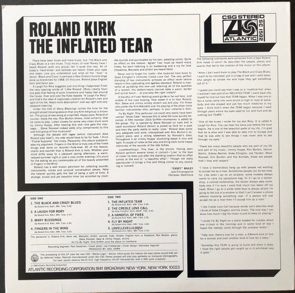 Roland Kirk : The Inflated Tear (LP, Album, RE)
