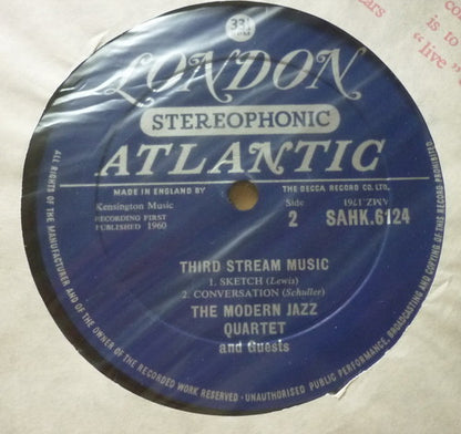 The Modern Jazz Quartet : Third Stream Music (LP, Album)