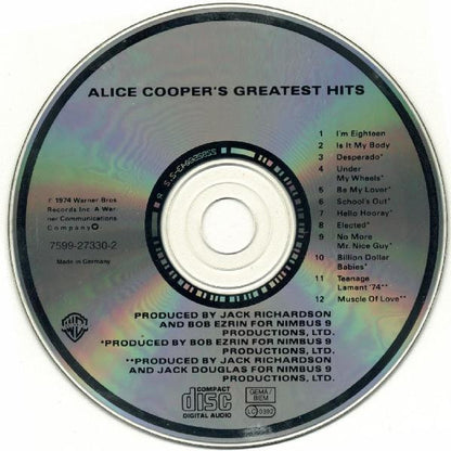 Alice Cooper : Alice Cooper's Greatest Hits (CD, Comp, RE)