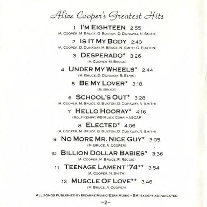 Alice Cooper : Alice Cooper's Greatest Hits (CD, Comp, RE)