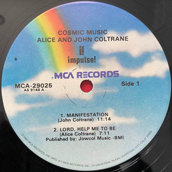 Alice* And John Coltrane : Cosmic Music (LP, Album, RE, Gat)