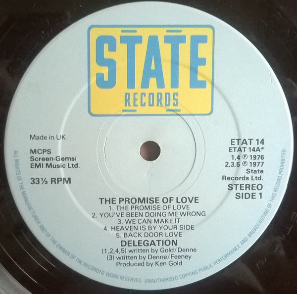 Delegation : The Promise Of Love (LP, Album)