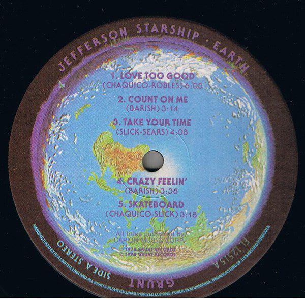 Jefferson Starship : Earth (LP, Album)