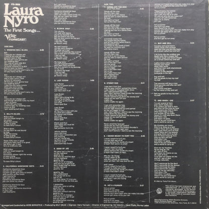 Laura Nyro : The First Songs... (LP, Album, RE)