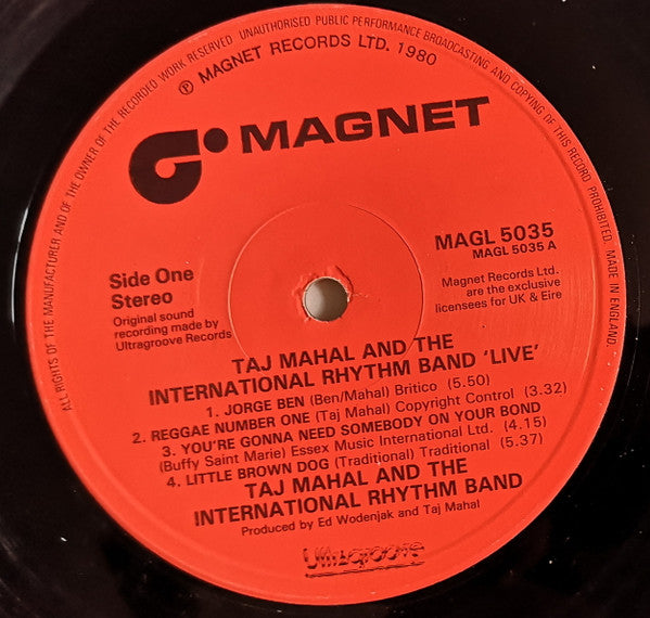 Taj Mahal And The International Rhythm Band : Live (LP, Album)