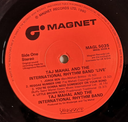 Taj Mahal And The International Rhythm Band : Live (LP, Album)