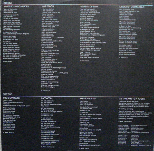 Gary Numan : I, Assassin (LP, Album, Dan)