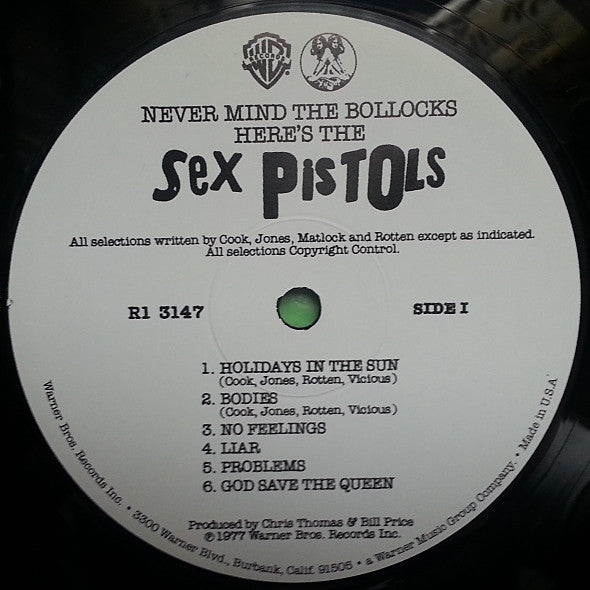 Sex Pistols : Never Mind The Bollocks Here's The Sex Pistols (LP, Album, RE, 180)