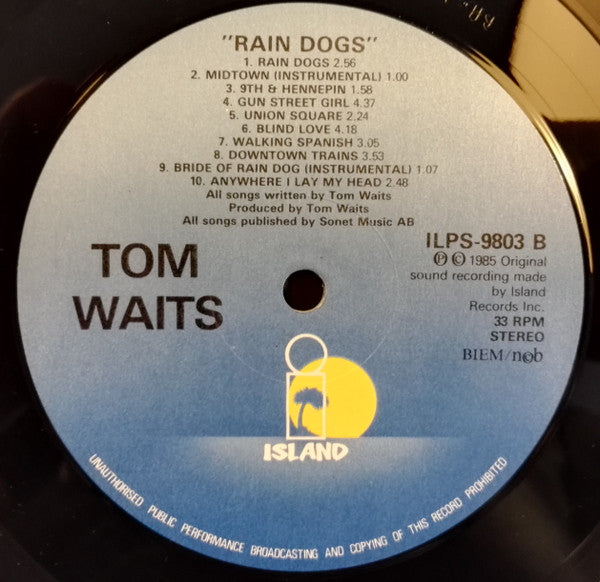 Tom Waits - Rain Dogs (LP, Album) (VG / VG)