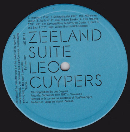 Leo Cuypers : Zeeland Suite (LP, Album)