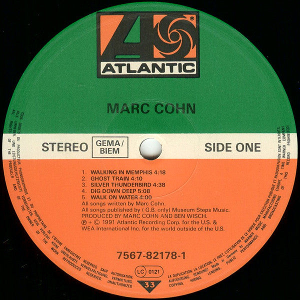 Marc Cohn : Marc Cohn (LP, Album)