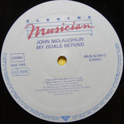 John McLaughlin : My Goals Beyond (LP, Album, RE)