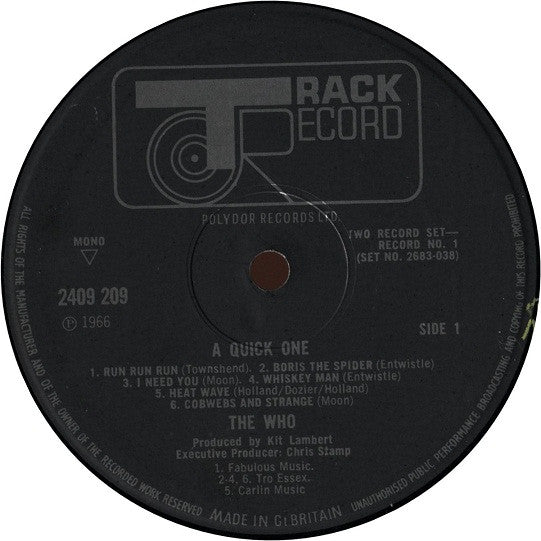 The Who : A Quick One / The Who Sell Out (LP, Album, Mono, RE + LP, Album, RE + Comp)
