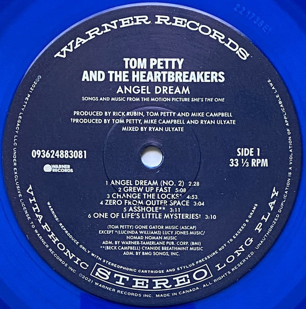 Tom Petty And The Heartbreakers : Angel Dream (Songs And Music From The Motion Picture "She's The One") (LP, Album, RSD, Ltd, RE, RM, Blu)