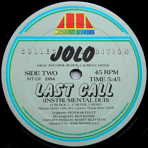 Jolo : Last Call (12")