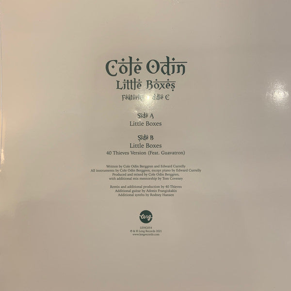 Cole Odin Featuring Eddie C : Little Boxes (12")