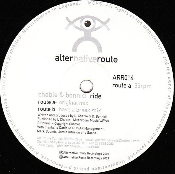 Chable* & Bonnici* : Ride (12")