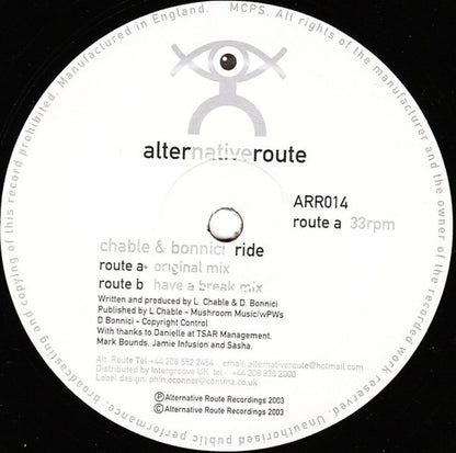 Chable* & Bonnici* : Ride (12")