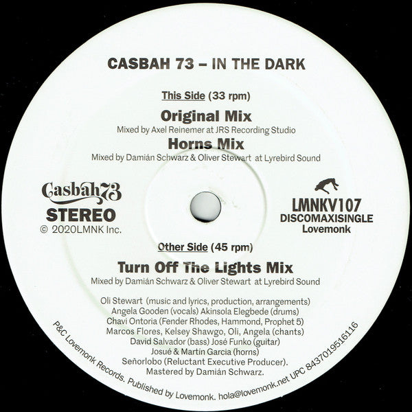Casbah 73 : In The Dark (12", Maxi)