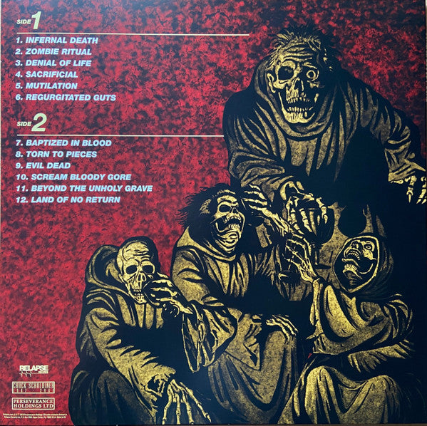Death (2) : Scream Bloody Gore (LP, Album, Ltd, RE, RM, RP, But)