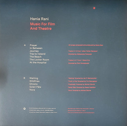 Hania Rani : Music For Film And Theatre (LP, Album, Ltd, Cle)