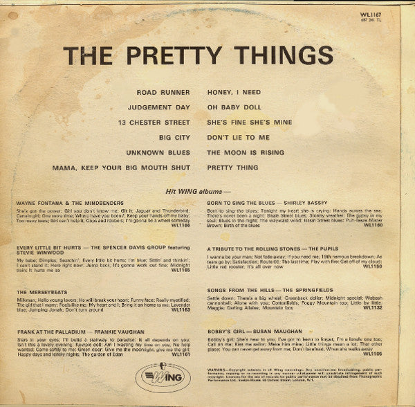 The Pretty Things : The Pretty Things (LP, Album, RE)