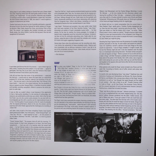 Charles Lloyd : Manhattan Stories (2xLP, Album, RSD, Ltd, Num, RE, 180)