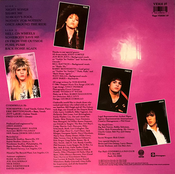 Cinderella (3) : Night Songs (LP, Album)