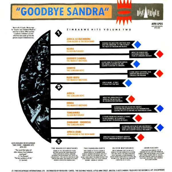 Various : Goodbye Sandra (Various Zimbabweans Volume 2) (LP)