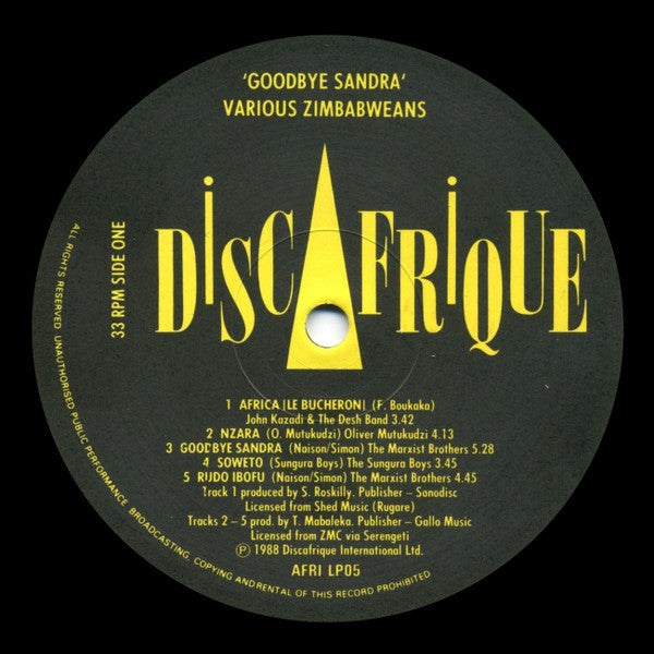 Various : Goodbye Sandra (Various Zimbabweans Volume 2) (LP)