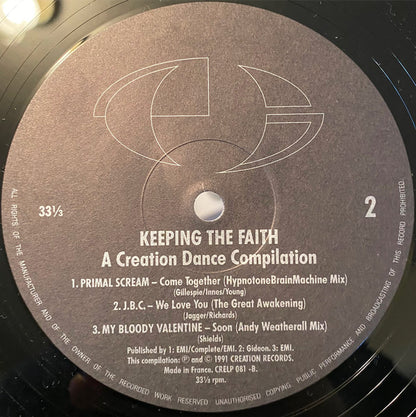 Various : Keeping The Faith - A Creation Dance Compilation (2xLP, Comp)