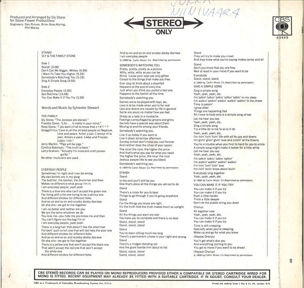 Sly And The Family Stone* : Stand! (LP, Album)