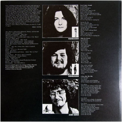 Fishbaugh, Fishbaugh & Zorn : Fishbaugh, Fishbaugh And Zorn (LP, Album, Gat)