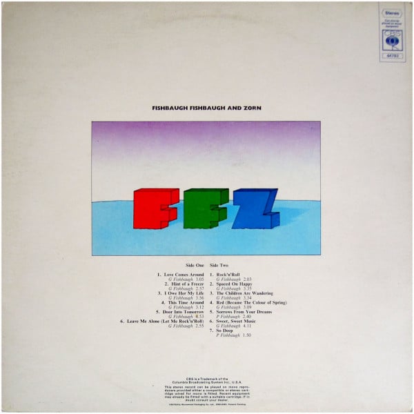 Fishbaugh, Fishbaugh & Zorn : Fishbaugh, Fishbaugh And Zorn (LP, Album, Gat)