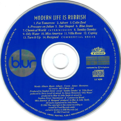 Blur : Modern Life Is Rubbish (CD, Album)