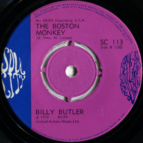Billy Butler : The Right Track / The Boston Monkey (7", Single)
