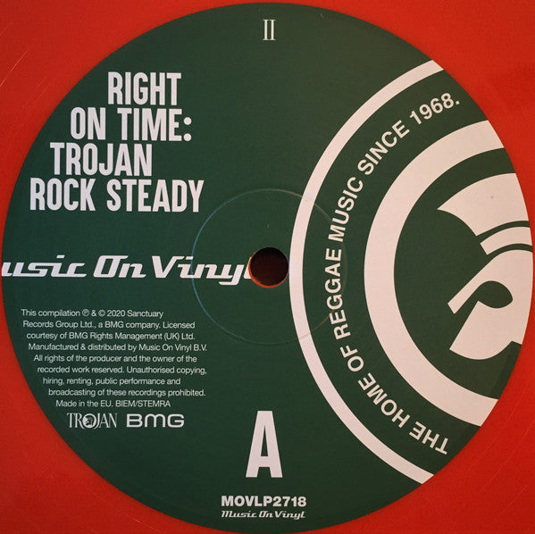 Various : Right On Time: Trojan Rock Steady (2xLP, Comp, Ltd, Num, RP, 180)