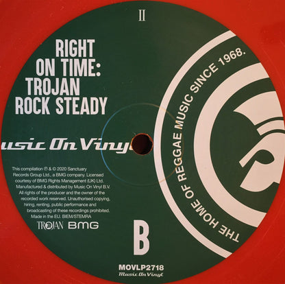 Various : Right On Time: Trojan Rock Steady (2xLP, Comp, Ltd, Num, RP, 180)