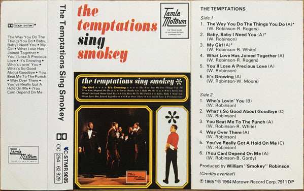 The Temptations : The Temptations Sing Smokey (Cass, Album, RE)