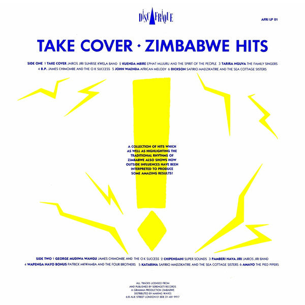 Various : Take Cover! (Zimbabwe Hits) (LP, Comp)