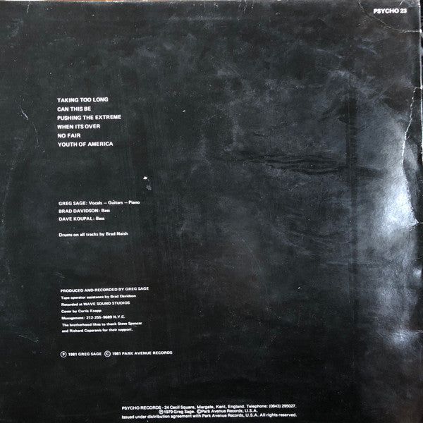 Wipers : Youth Of America (LP, Album, RE)