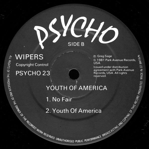Wipers : Youth Of America (LP, Album, RE)