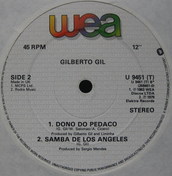 Gilberto Gil : Toda Menina Baiana (12", Single)