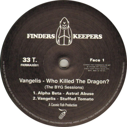Vangelis : Who Killed The Dragon? (The BYG Sessions) (12", EP, Ltd)