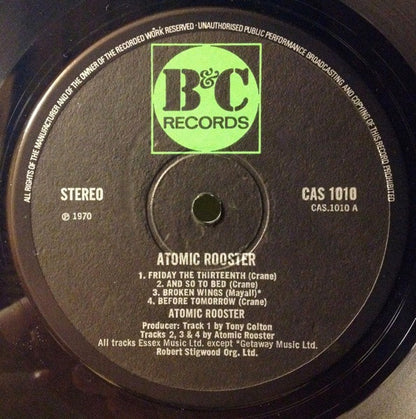 Atomic Rooster : Atomic Rooster (LP, Album, Lar)